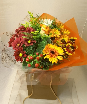 Warm Colours Hand Tied Bouquet