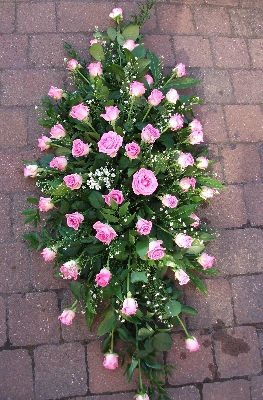 Pink Rose Casket Spray