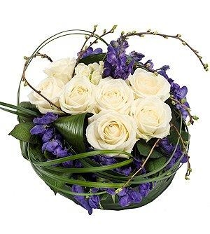 Purple and White Contemporary Posy