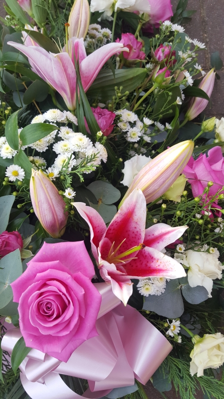 Pink & White Single Ended Spray