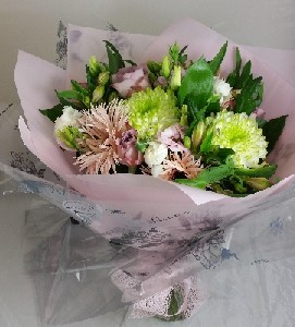 Lilac & Lime Hand Tied Bouquet