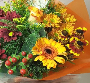 Warm Colours Hand Tied Bouquet