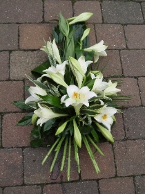 White Longiflorum Lily Single Ended Spray