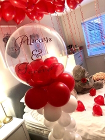 Balloons Column & Personalised Bubble Balloon