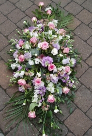 Casket Spray with Lilies and Roses
